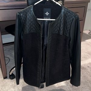 Black Weather Tamer mixed material jacket